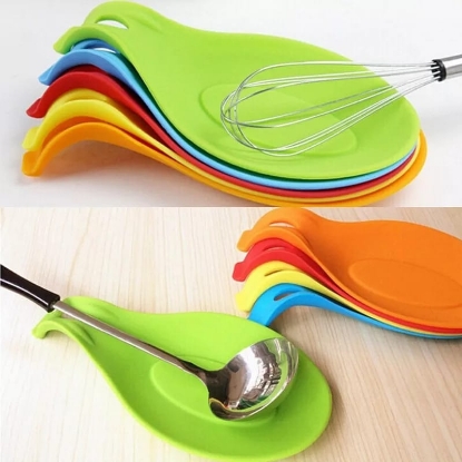 Picture of Silicone Spoon Rest Heat Resistant  Holder Cooking Tool